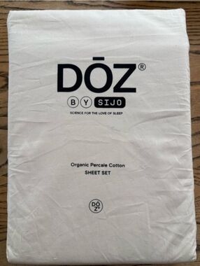New DOZ BY Sijo Fitted Sheet Set-Long Staple Percale Cotton In Fog